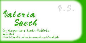 valeria speth business card